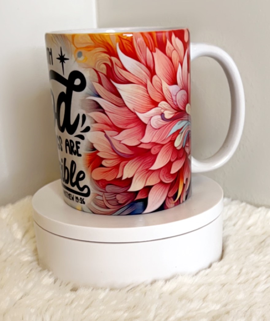 With God All Things Are Possible Mug & Coaster Set